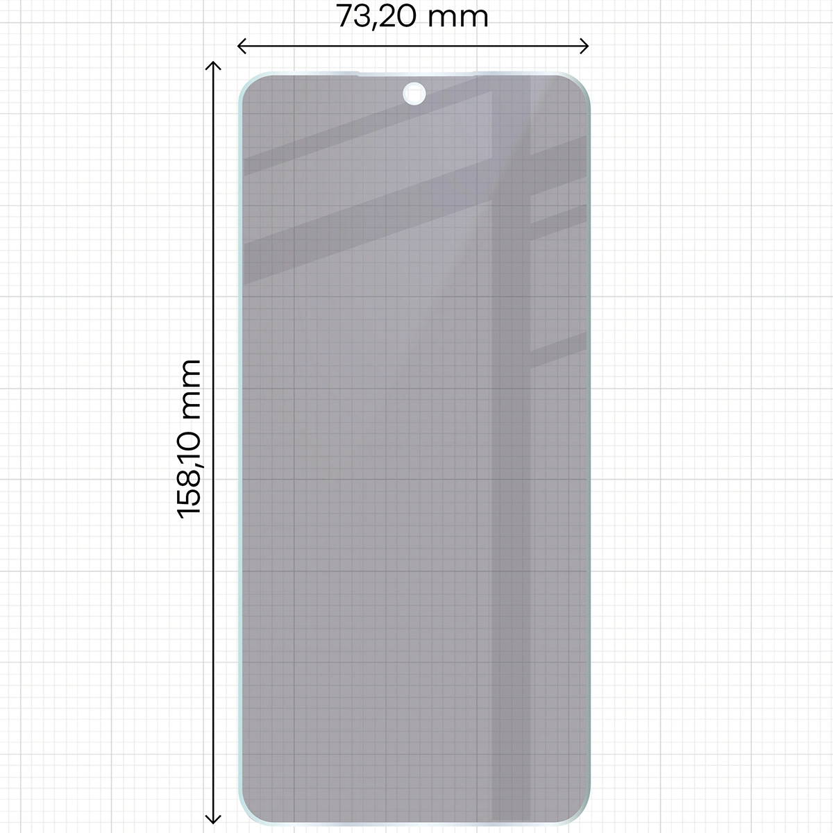 Wymiary szkła Bizon Hybrid Shadow do Samsung Galaxy A56 5G